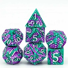 Dragon Scale: Lagoon - Metal RPG Dice Set